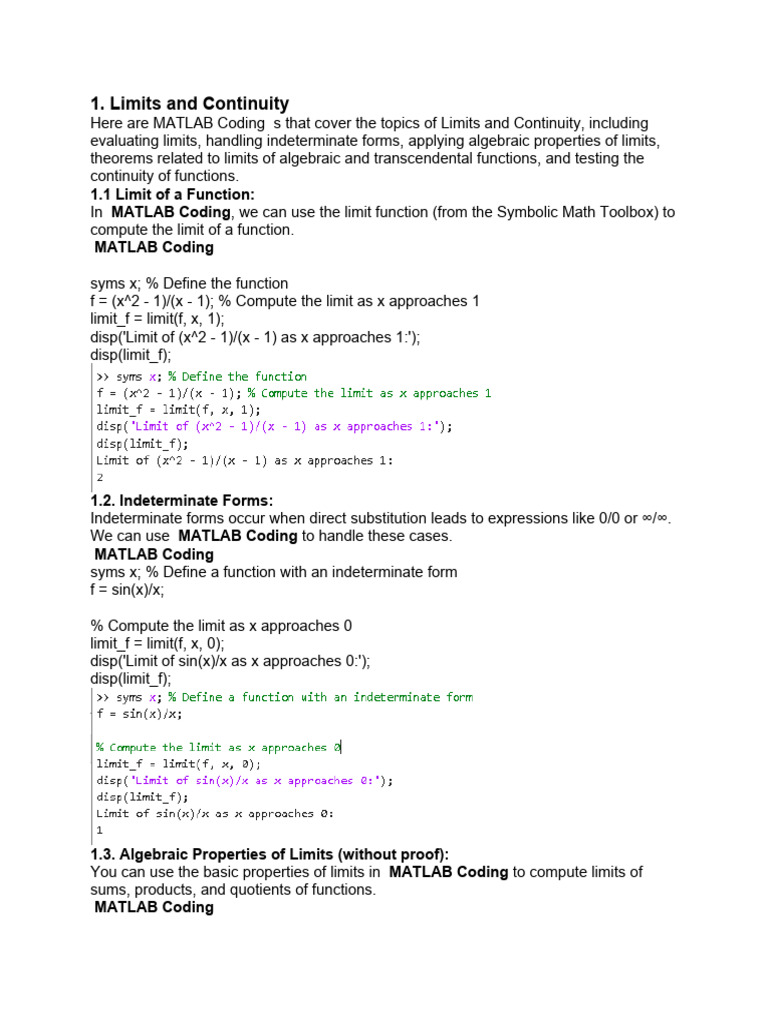 Matlab coding For BCA II(1)(1) | PDF | Integral | Marginal Cost