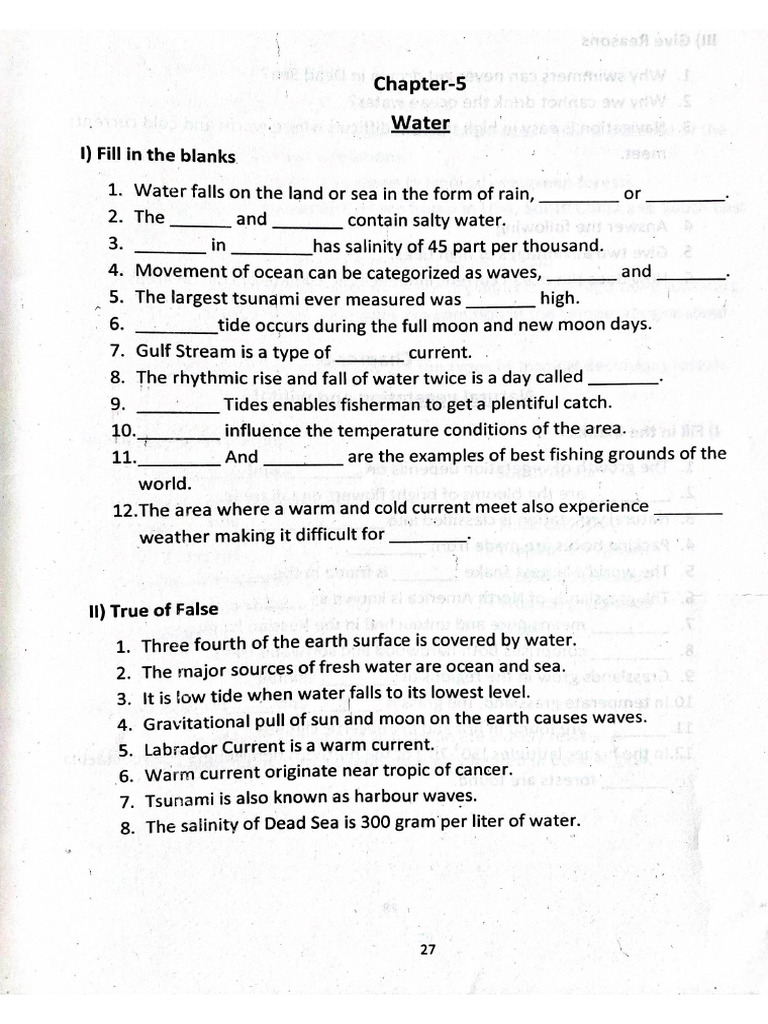 Revision Assignment-Class 7 | PDF