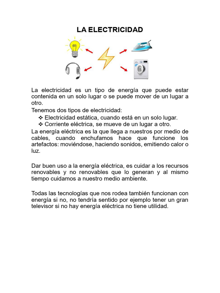 Uso Responsable de la Electricidad | PDF