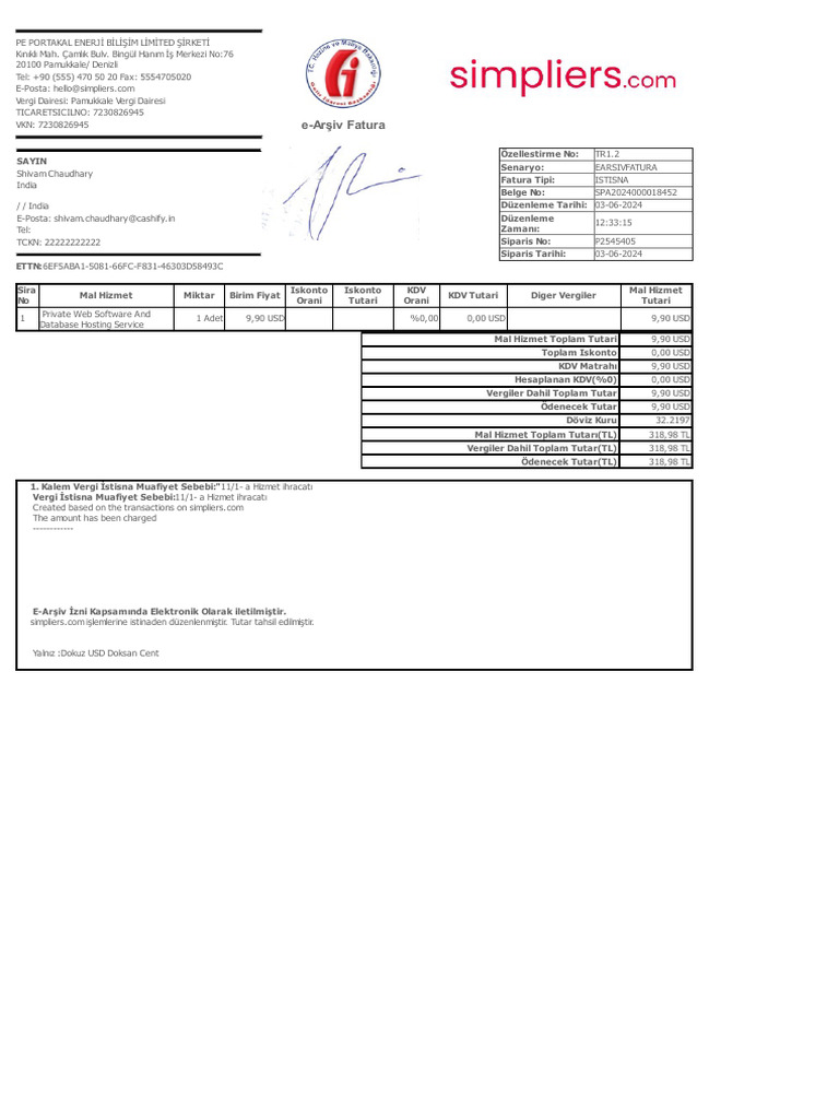 Simpliers Invoice | PDF