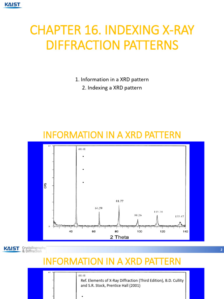 Indexing X-Ray Diffraction Patterns | PDF | X Ray Crystallography ...