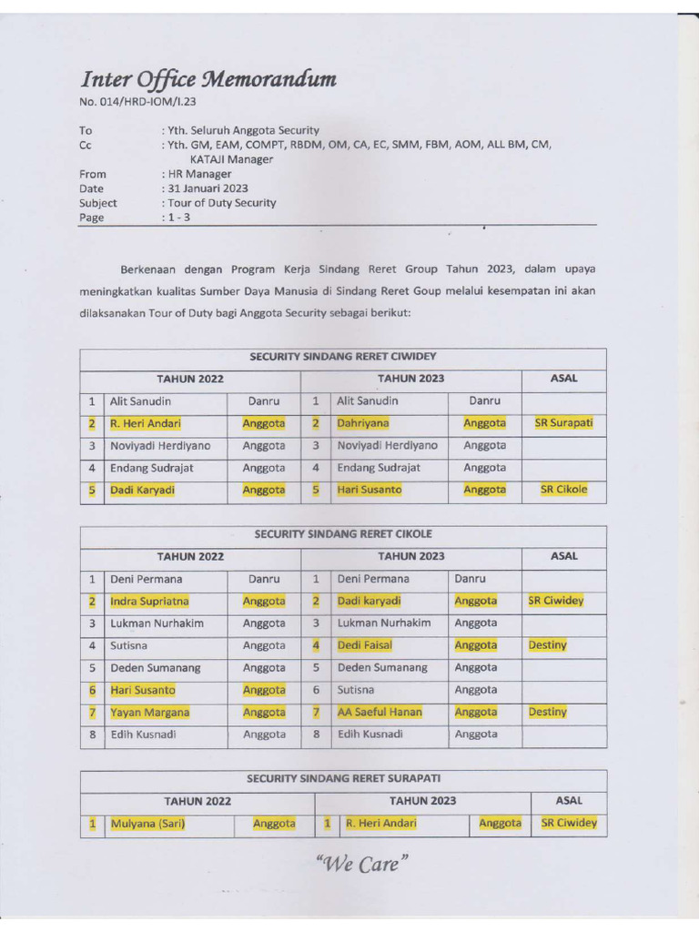 014 - Tour of Duty Security | PDF