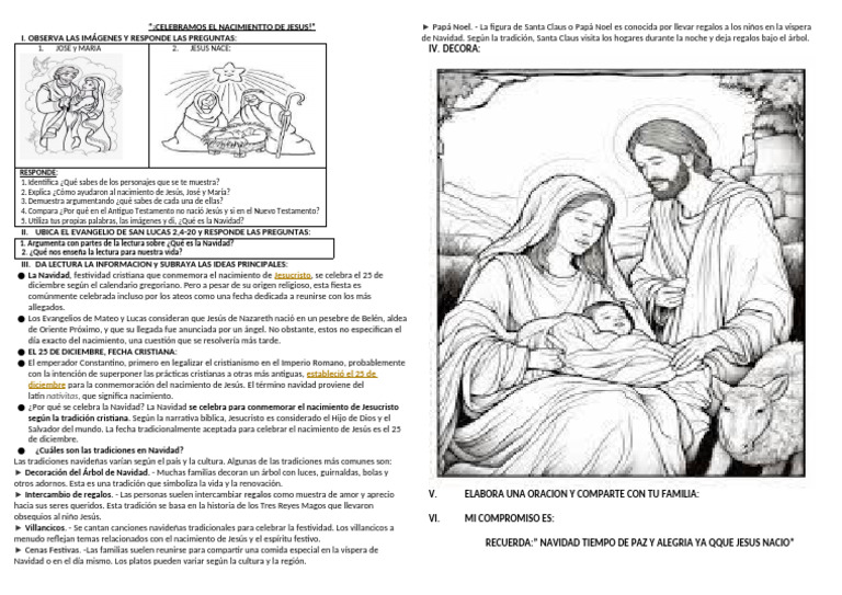 Significado y Tradiciones de la Navidad | PDF | Navidad | Natividad De ...
