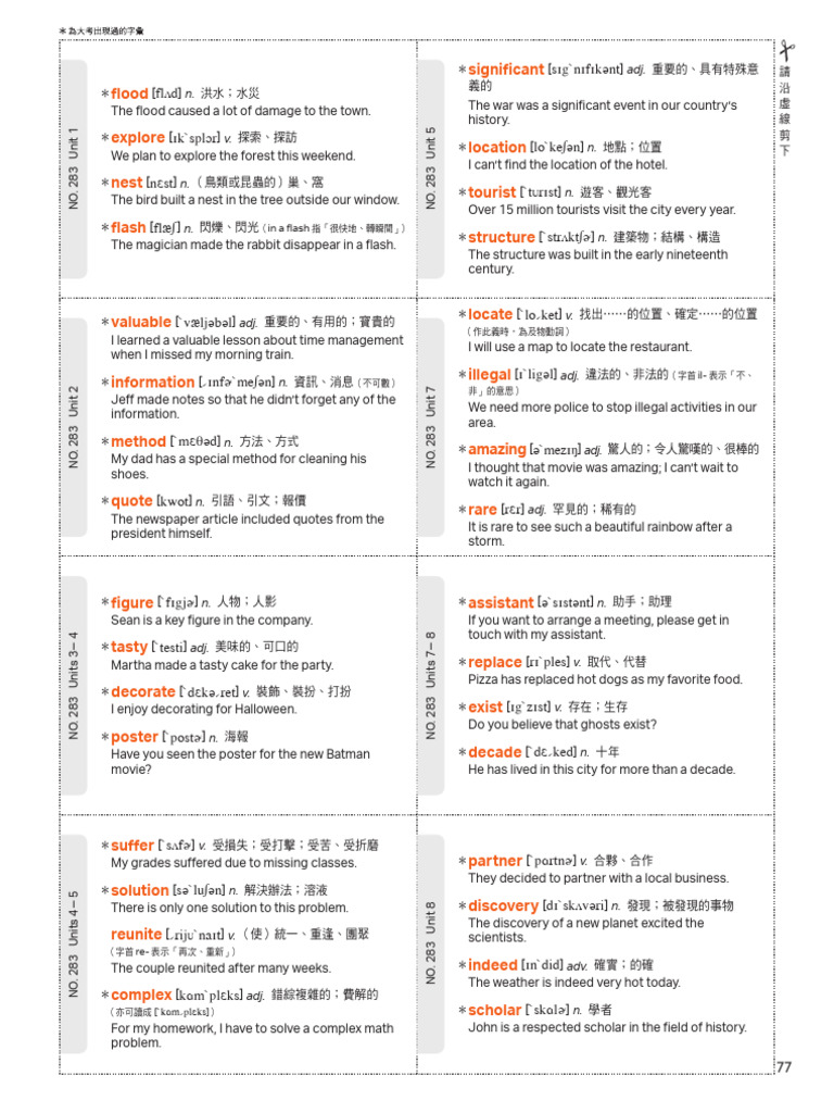 Vocabulary and Phrases for Learning | PDF