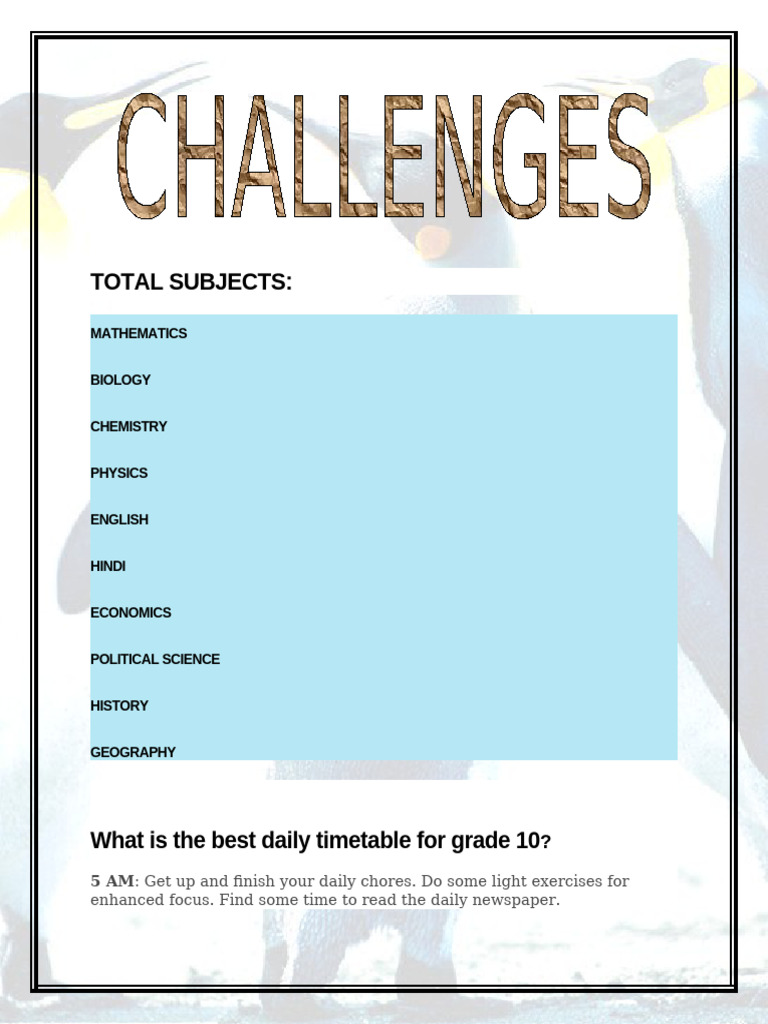 CHALLENGES | PDF