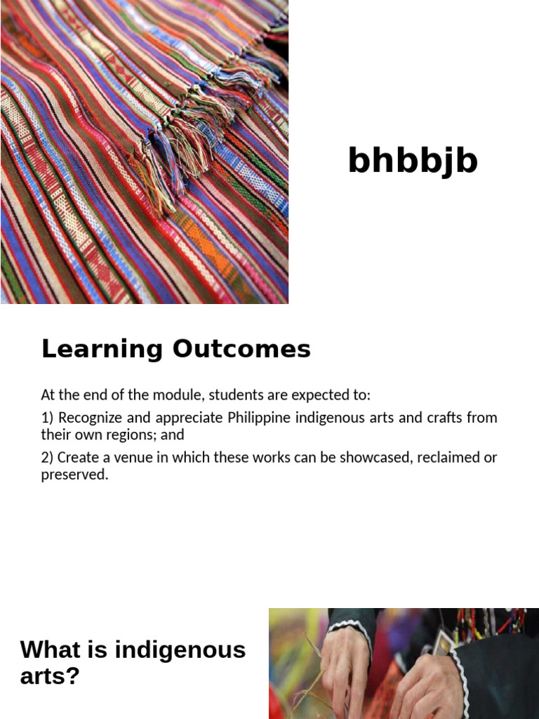 Indigenous Arts and Crafts of the Philippines | PDF | The Arts