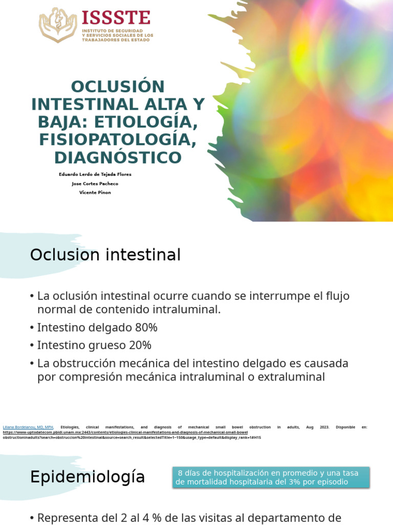 Oclusion intestinal | PDF | Enfermedades y trastornos | Medicina CLINICA