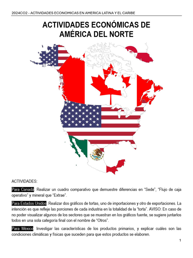 Actividades Económicas en América del Norte | PDF | América del Norte | Panamá