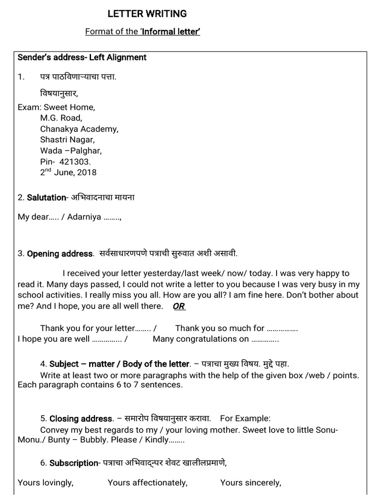 Informal and Formal Letter Formats | PDF