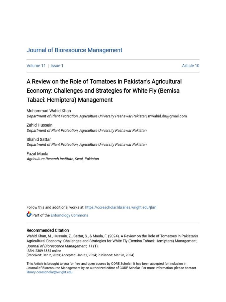 Role of Tomatoes in Pakistans Agricultural Economy. | PDF | Agriculture