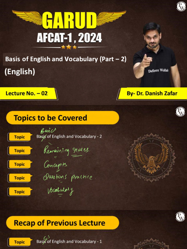 English 02 - Class Notes | PDF