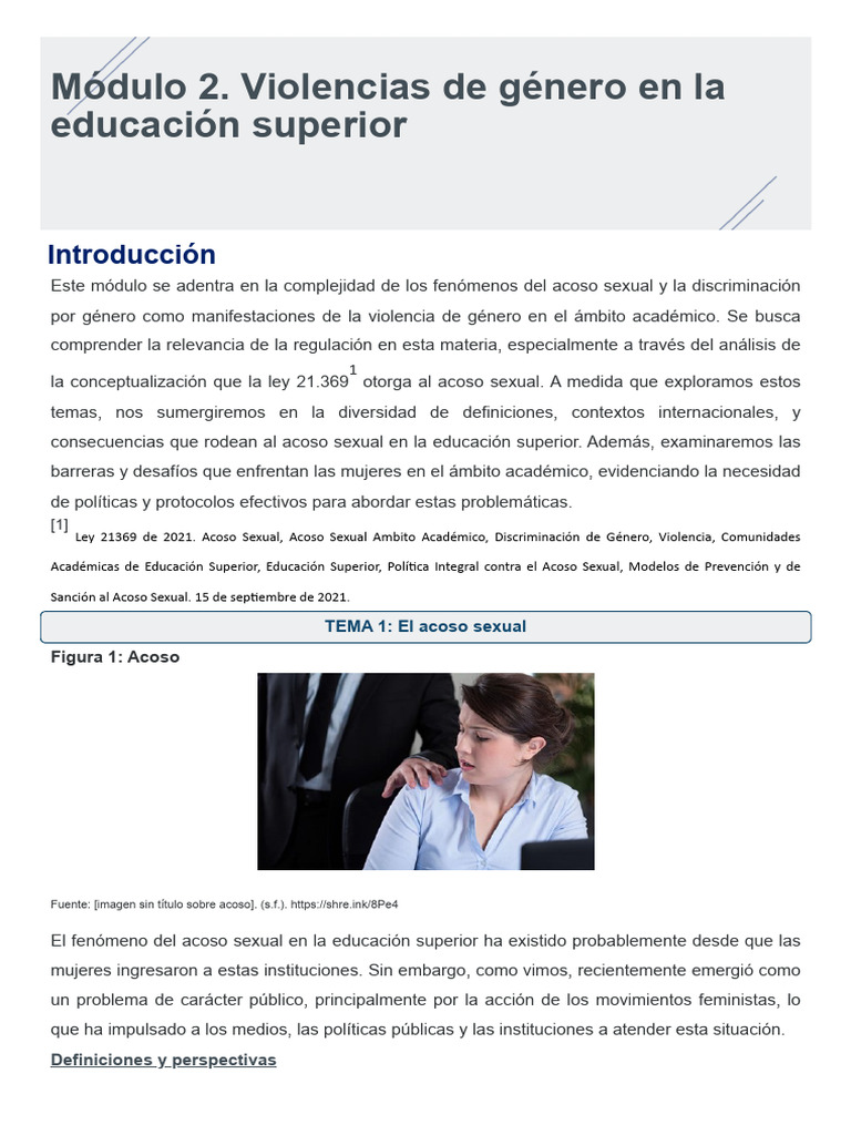 Violencias de Género en Educación Superior | PDF | Acoso sexual | Violencia