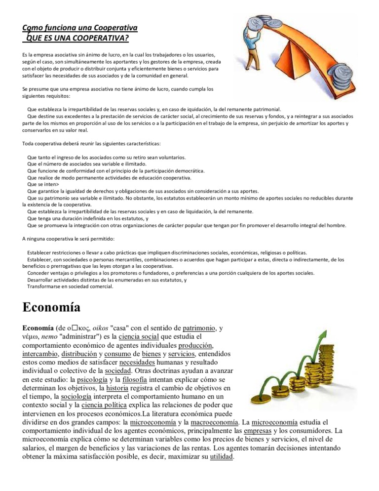 Como Funciona Una Cooperativa | PDF | Ciencias sociales