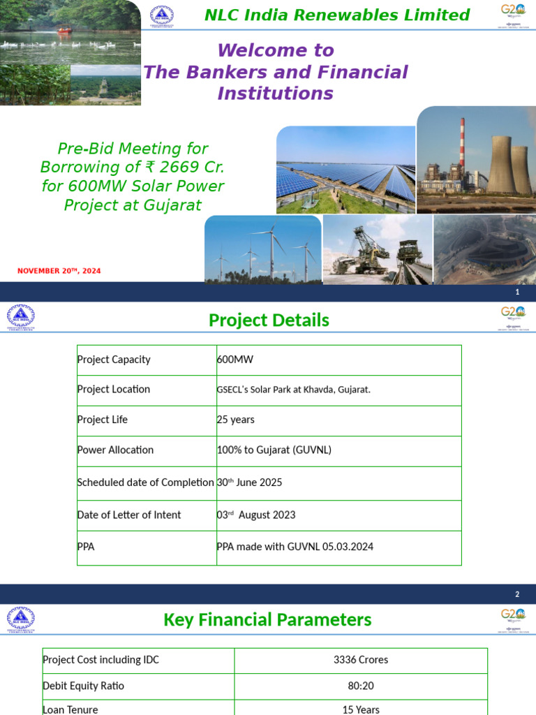 600MW Solar Project Loan Details | PDF | Loans | Interest