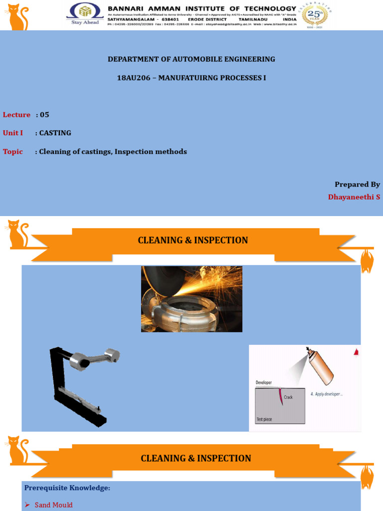 Casting Cleaning and Inspection Methods | PDF | Ultrasound ...