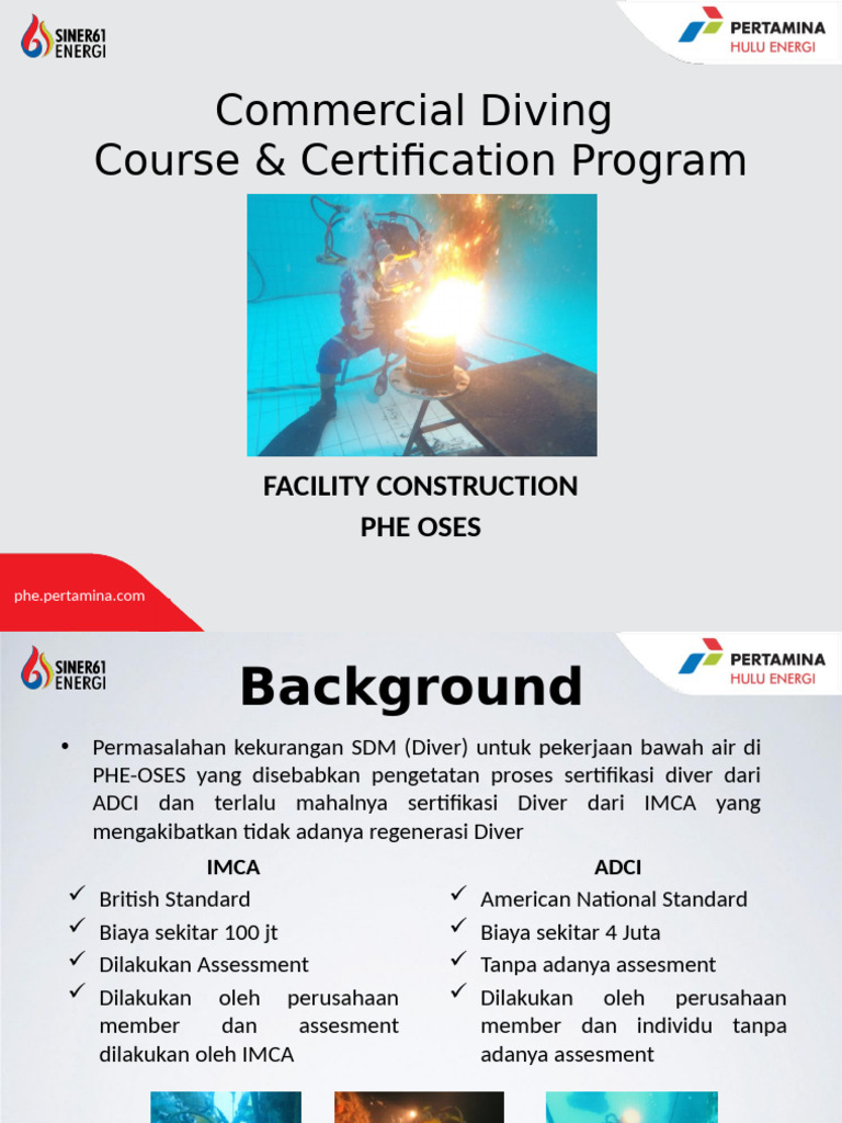 Program Sertifikasi Diver PHE-OSES | PDF