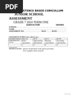 GRADE 8 MATHEMATICS TERM 1 2025 OPENER EXAM | PDF | Mathematics
