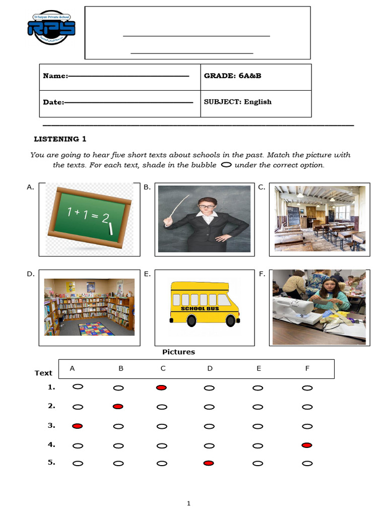 revisionshort+test+1model+answer | PDF