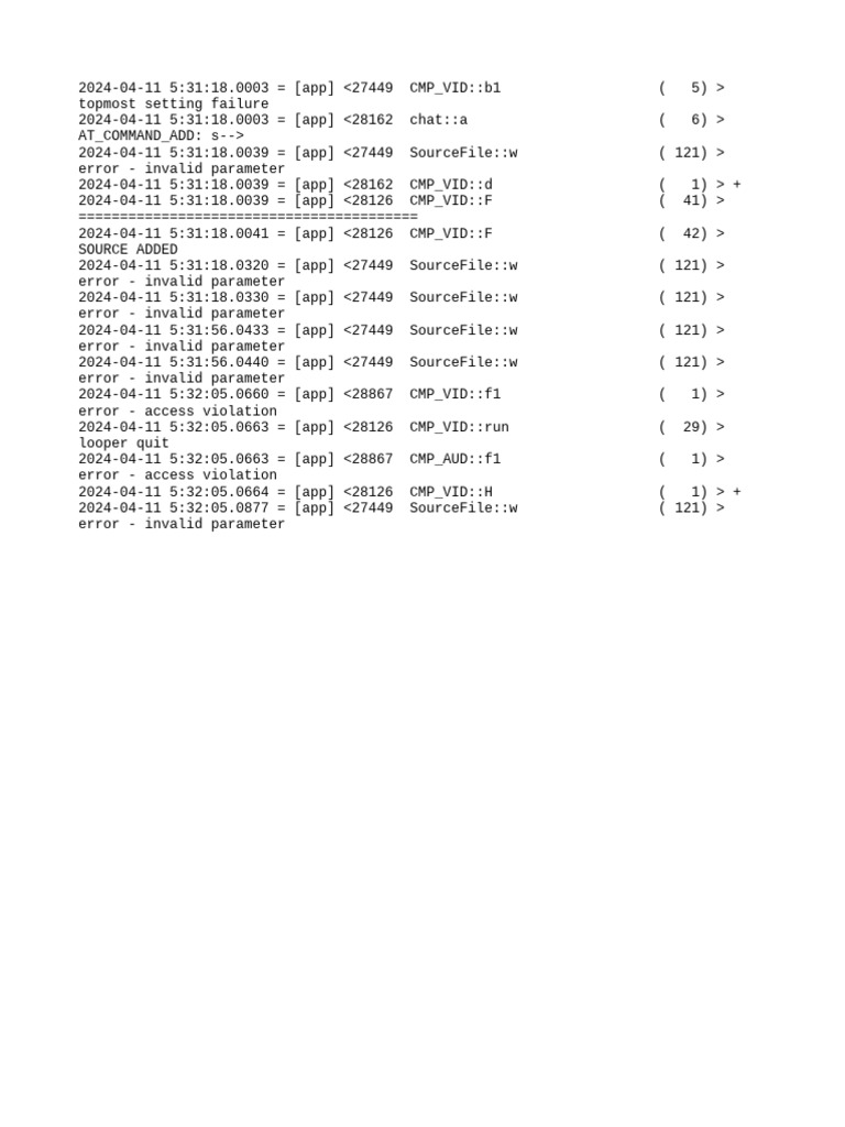 App Error Log Analysis 2024 | PDF