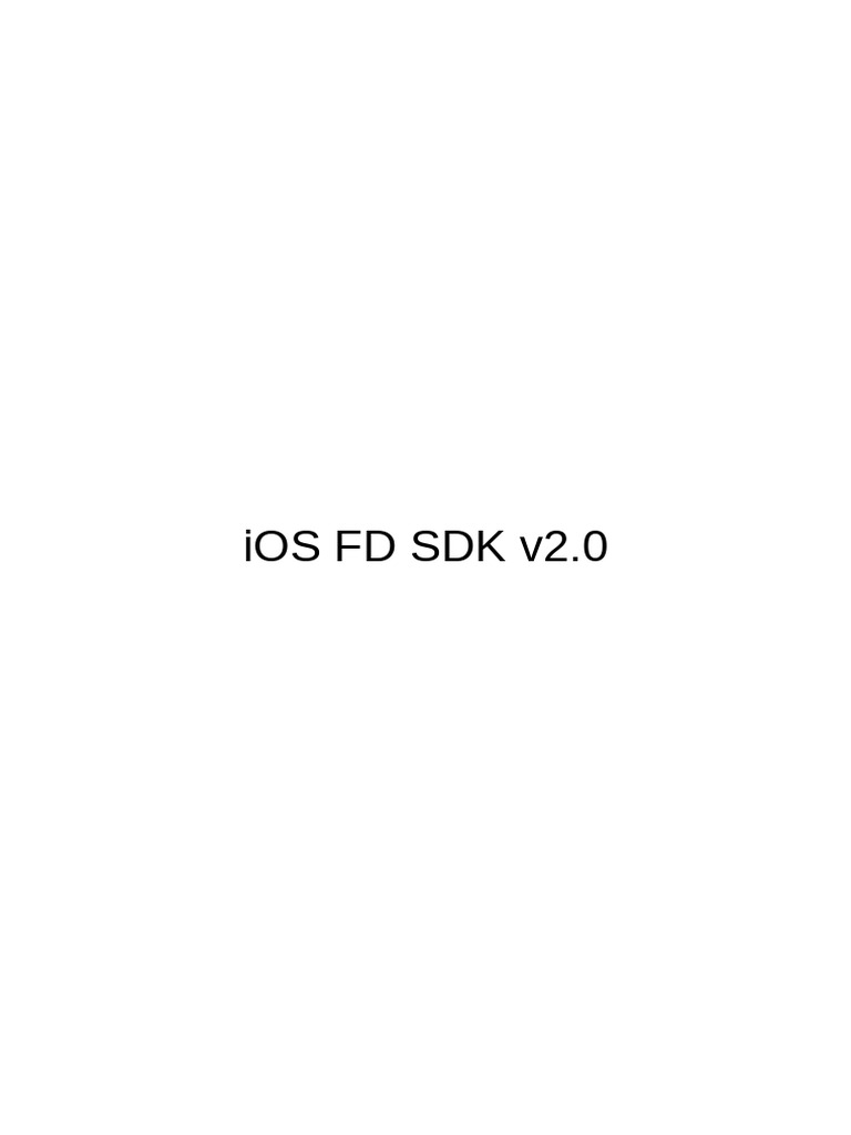 Docs ios fd facedetection pdf ios software development kit