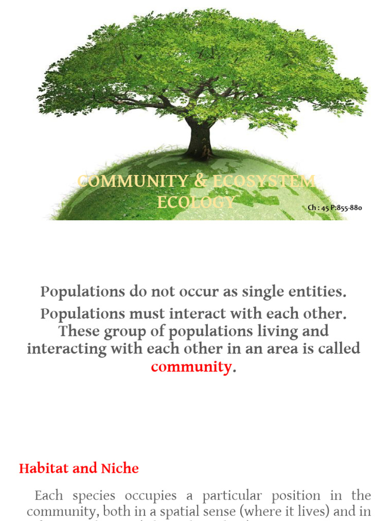 Life On Earth - Part 3 - Community and Ecosystem. Ecology | PDF | Food ...