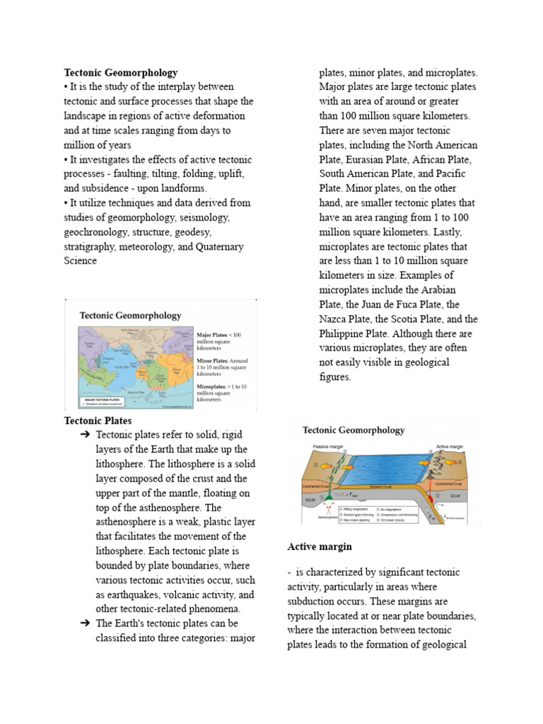 Tectonic Geomorph | PDF | Plate Tectonics | Volcano