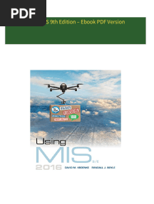 Using MIS 9th Edition – Ebook PDF Version all chapter instant download