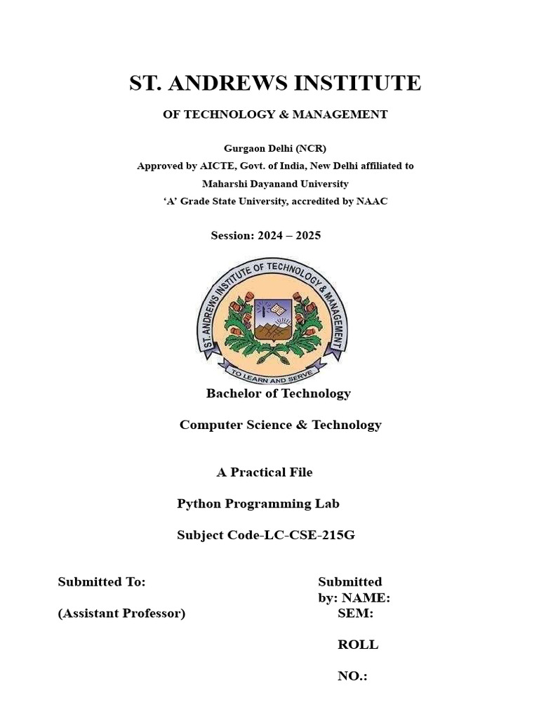 PYTHON LAB MANUAL CST Format | PDF | Algorithms | Algorithms And Data ...
