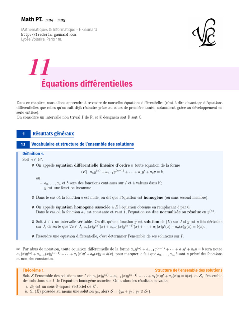 Résolution des Équations Différentielles | PDF | Équations | Équation ...