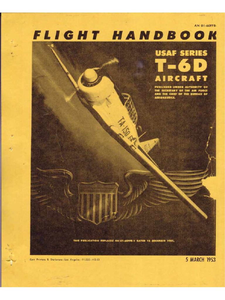 Small An 01 60FFB 1 Flight Handbook T 6D 05-03-1953 Compressed | PDF