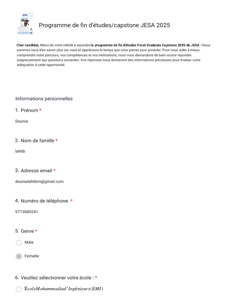 Programme Capstone JESA 2025 | PDF | Sécurité