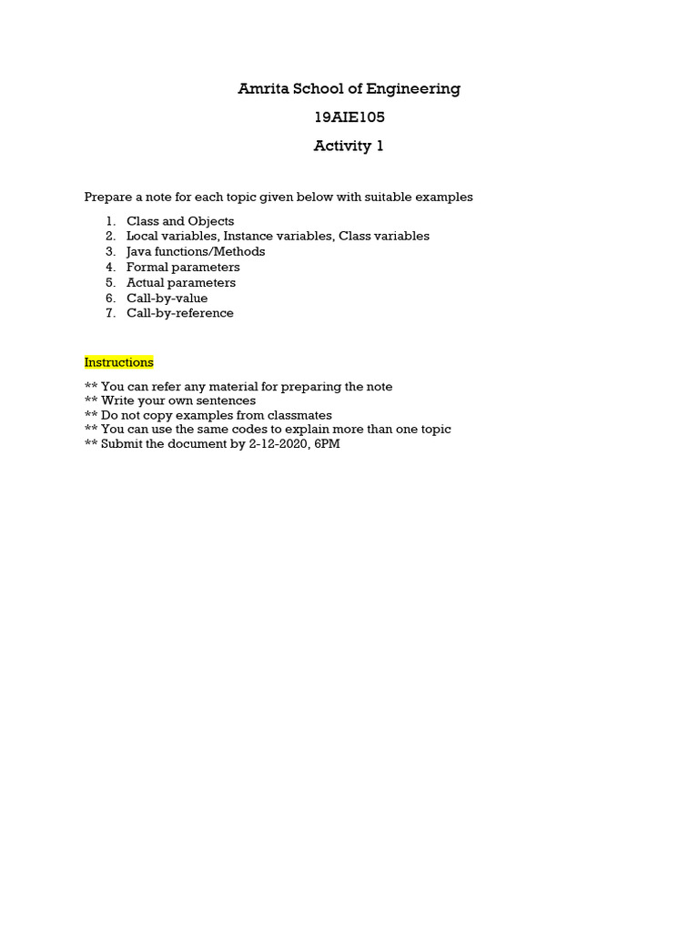 Activity 1 | PDF