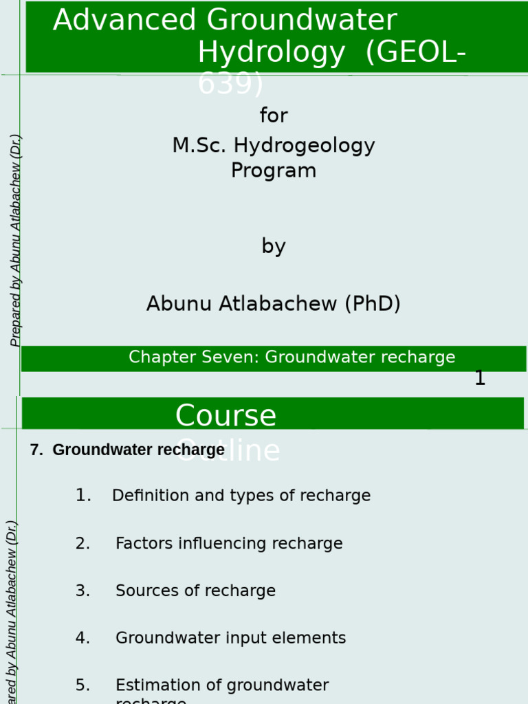 Groundwater Recharge Methods Explained | PDF | Groundwater | Aquifer
