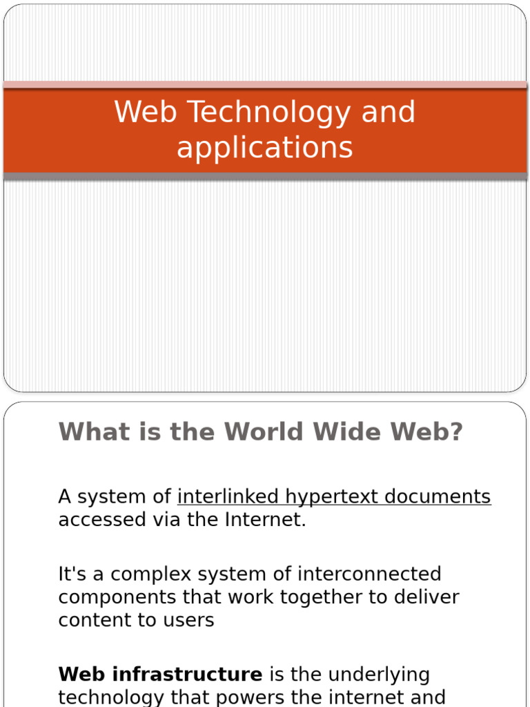 Web Technology Applications Overview | PDF | World Wide Web | Internet ...