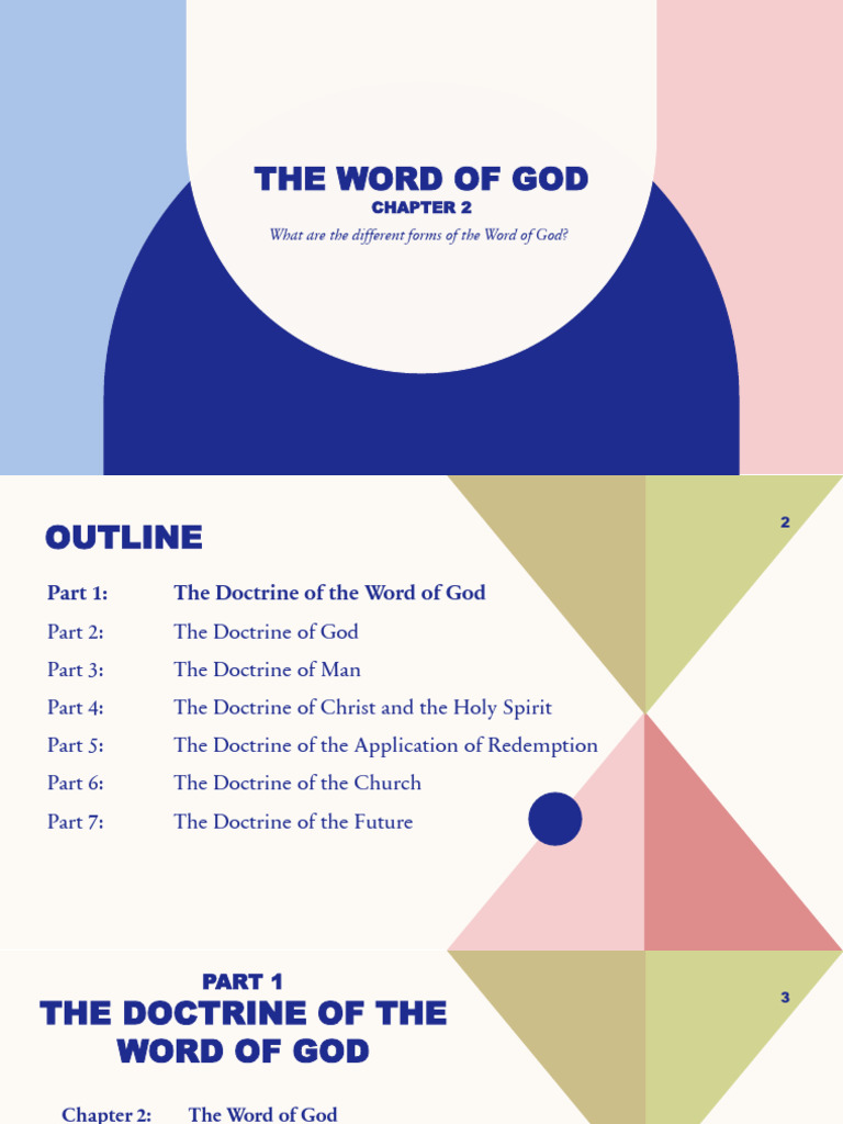Chapter 2 - The Word of God | PDF | Bible | God