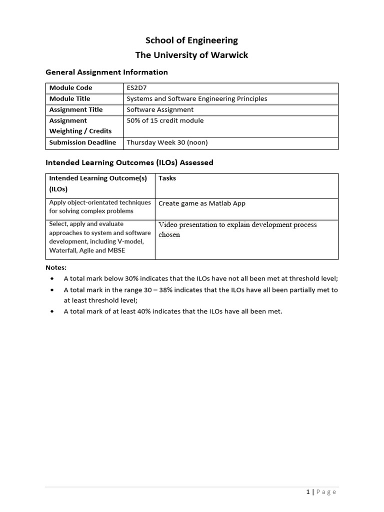Matlab Game Assignment Guidelines | PDF | Plagiarism | Computing