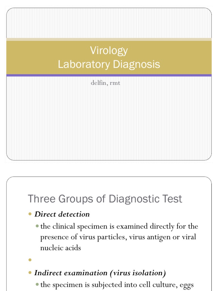 Virology Laboratory Diagnosis | PDF | Virus | Cell Culture