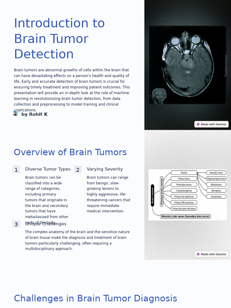 Machine Learning in Brain Tumor Detection | PDF | Machine Learning ...