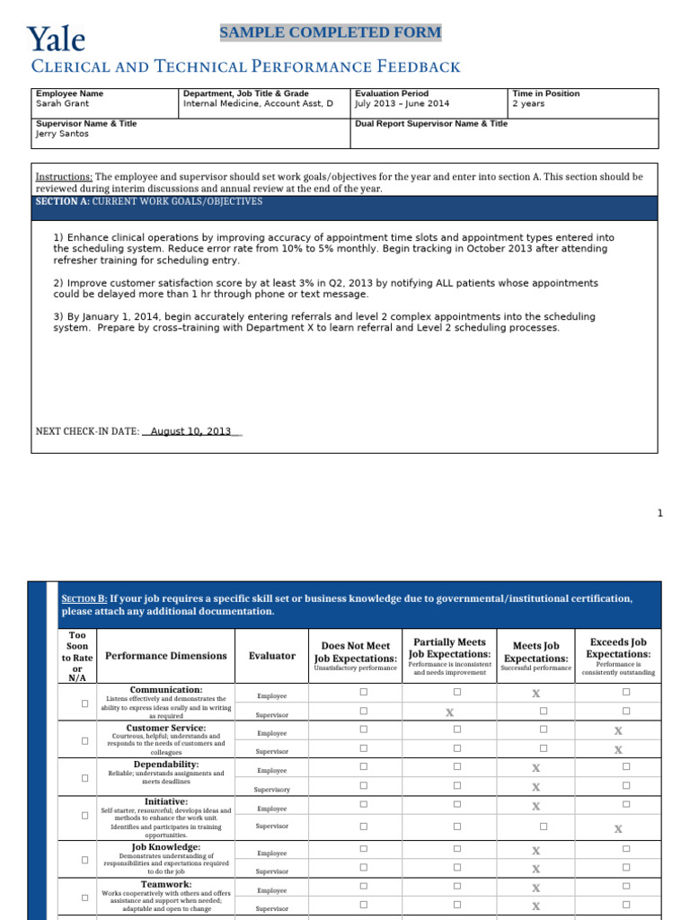 Job Performance Appraisal Form | PDF | Supervisor | Performance Appraisal