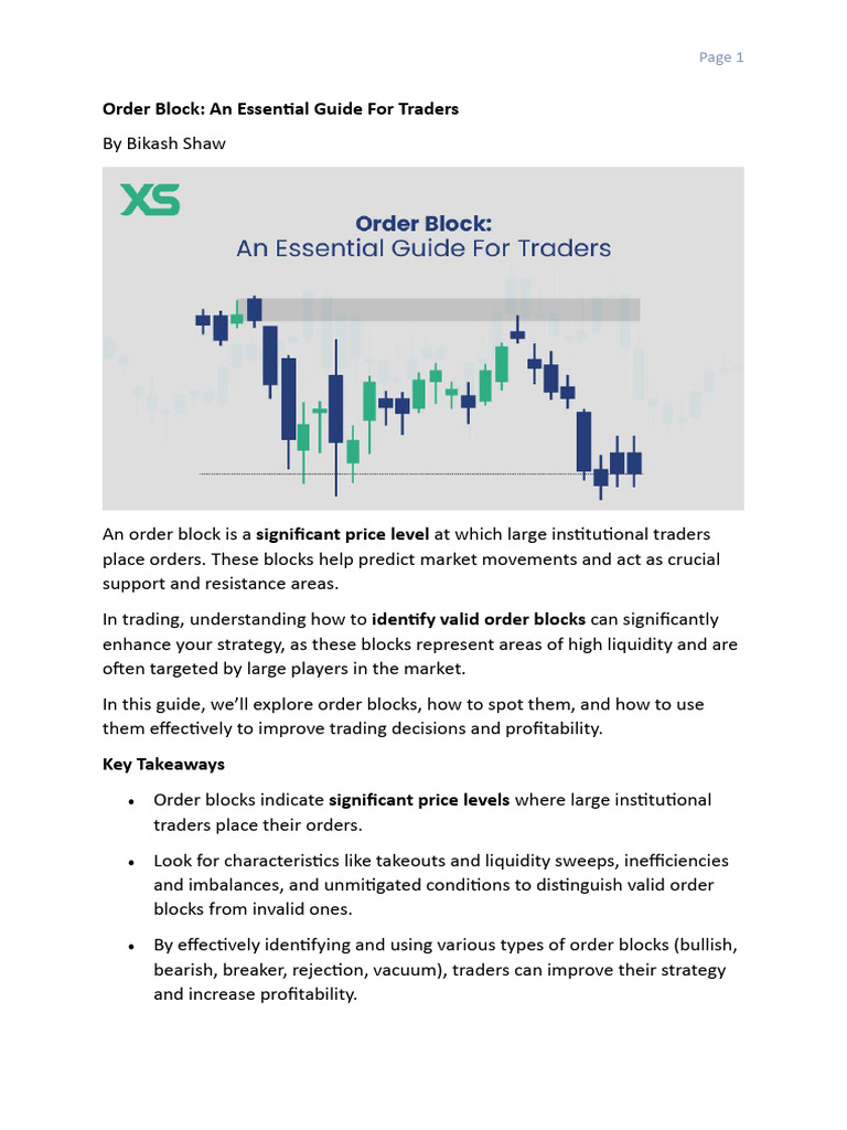 Valid Order Block Identification Guide | PDF | Market Trend | Economies