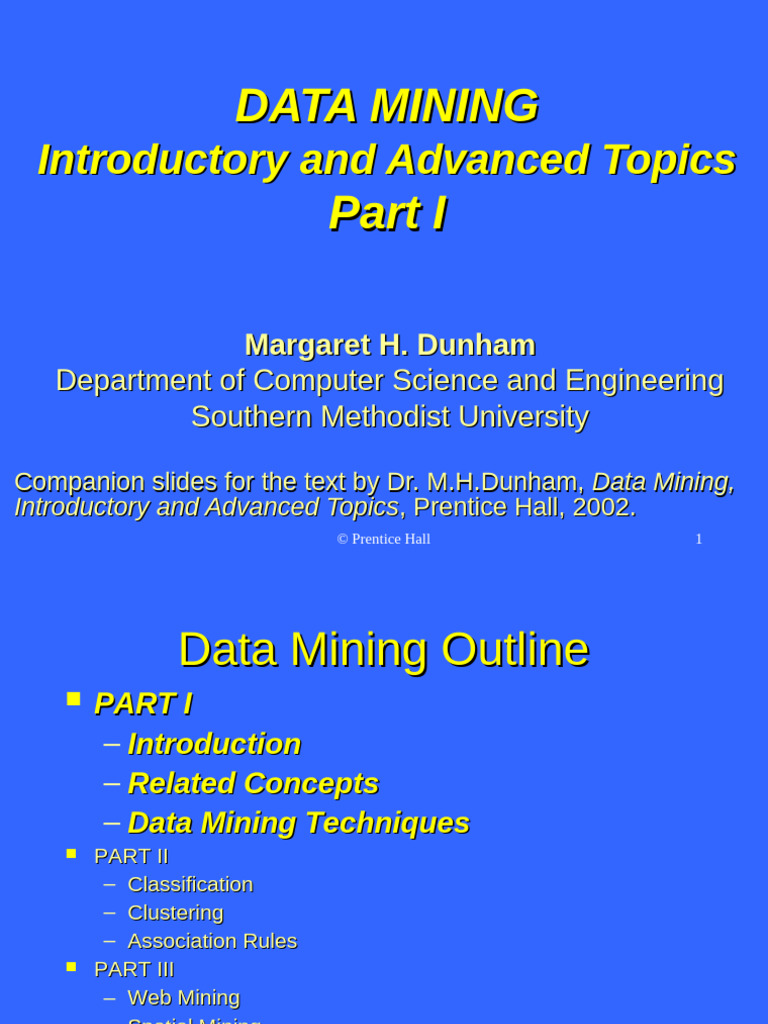 Data Mining: Intro & Advanced Topics | PDF | Estimator | Data Mining