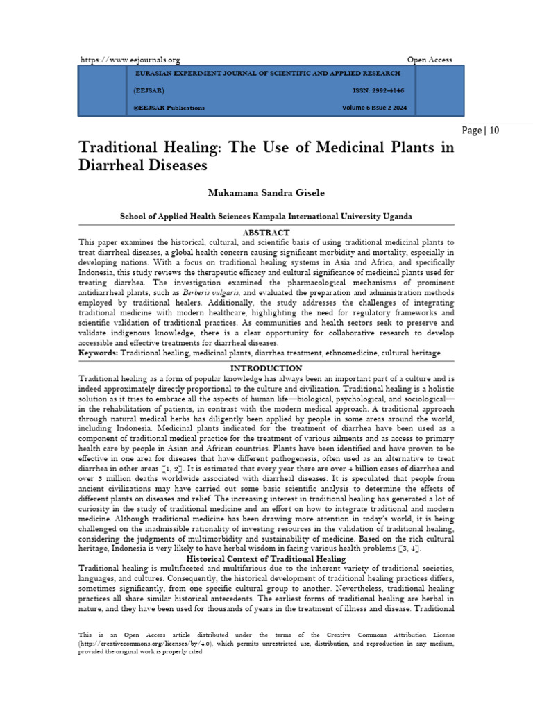 Traditional Healing with Medicinal Plants | PDF | Traditional Medicine ...