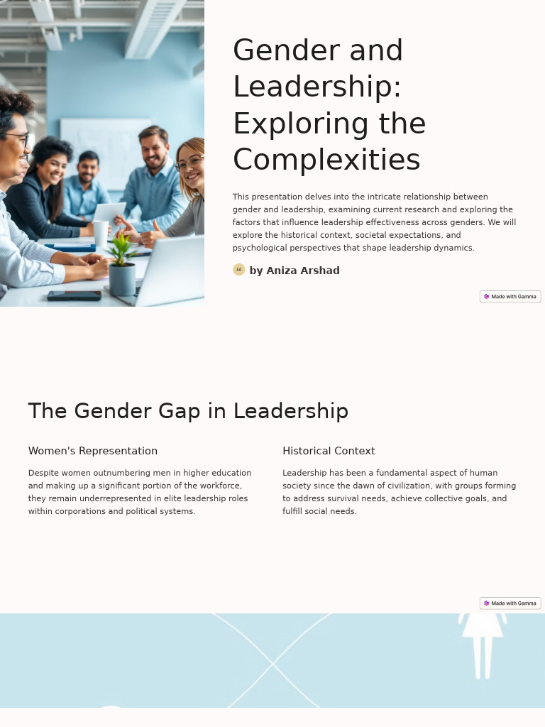 Gender Dynamics in Leadership Roles | PDF | Leadership | Gender Studies