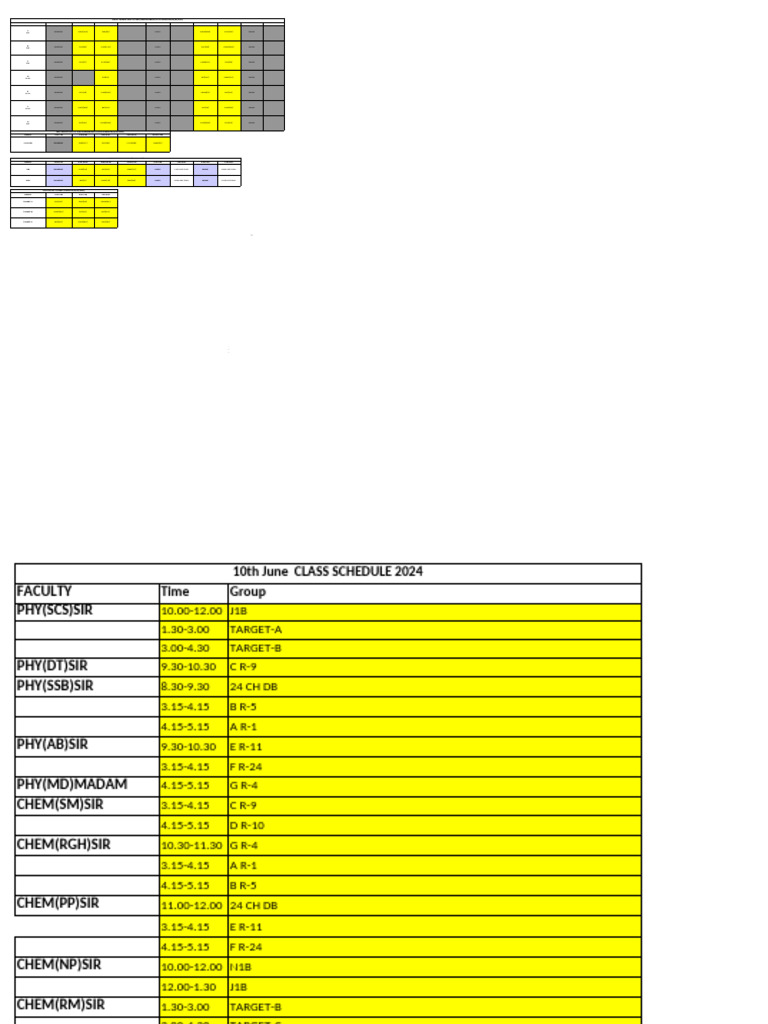 CHSE 1st Year Class Schedule 2024 | PDF | Chemistry | Algebra