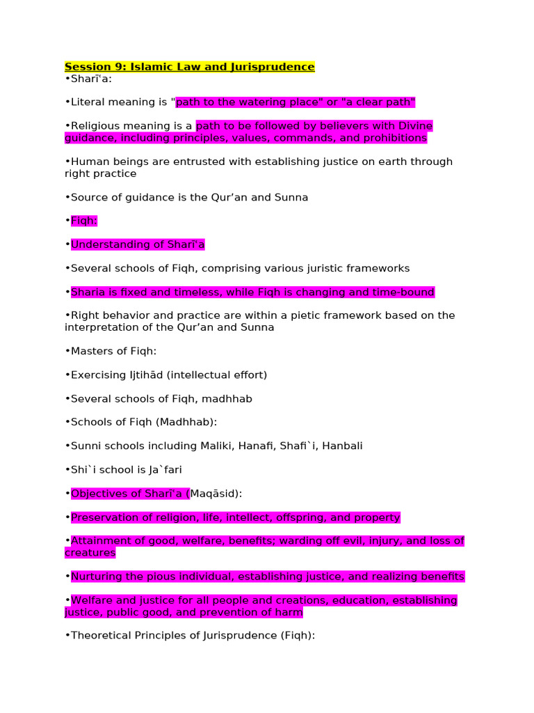 Islamic Studies Final Exam Notes | PDF | Sharia | Sufism