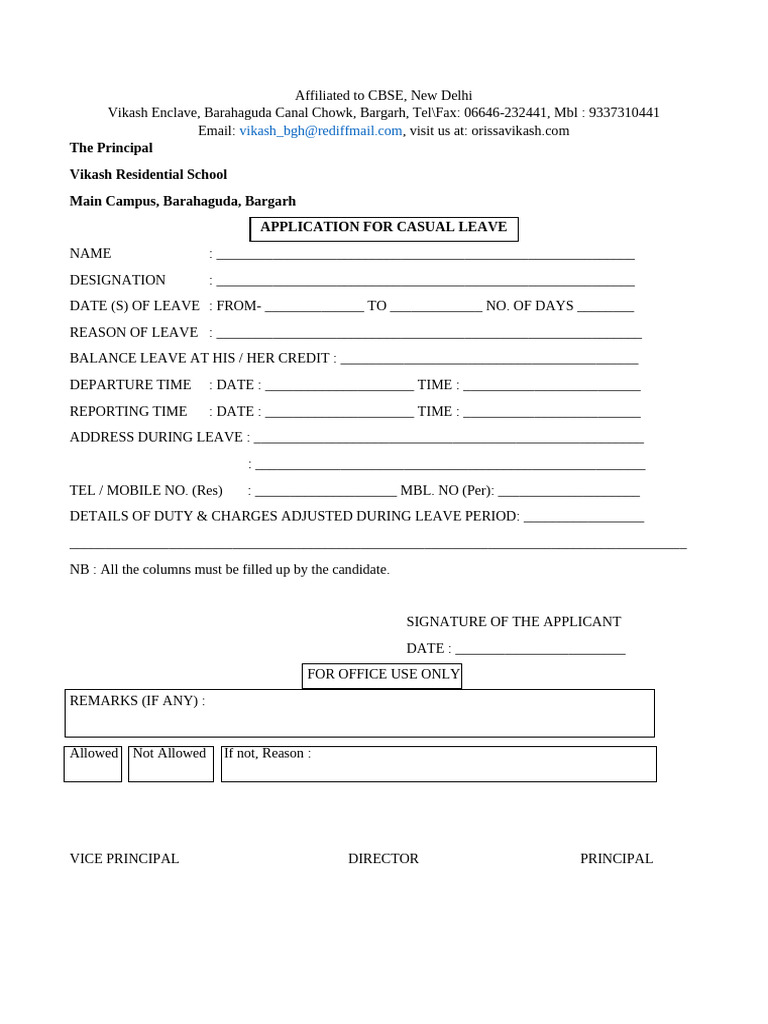 Casual Leave | PDF