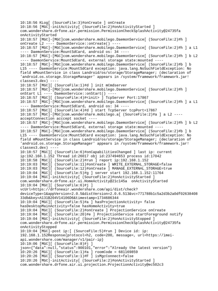 Wondershare Dr.Fone Air Log Analysis | PDF | Computing | Software