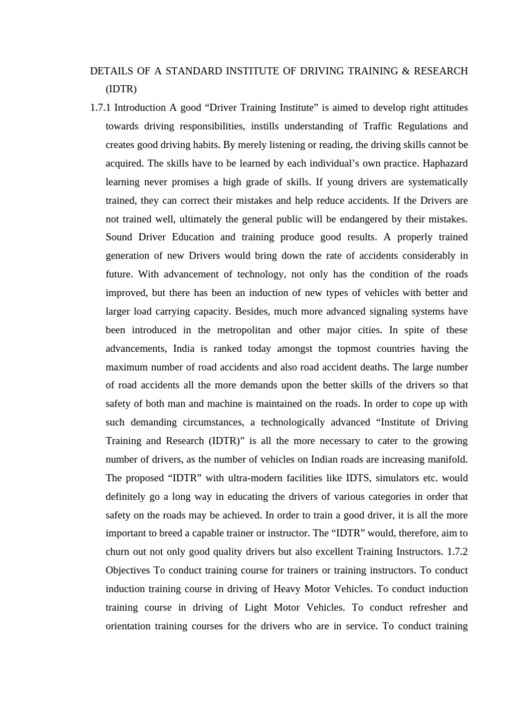 IDTR: Driver Training Overview and Fees | PDF | Driving | Driver's License