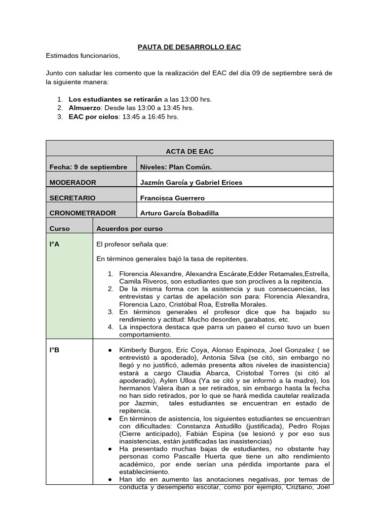 FICHA EAC 1° y 2° DICIEMBRE 2024 | PDF