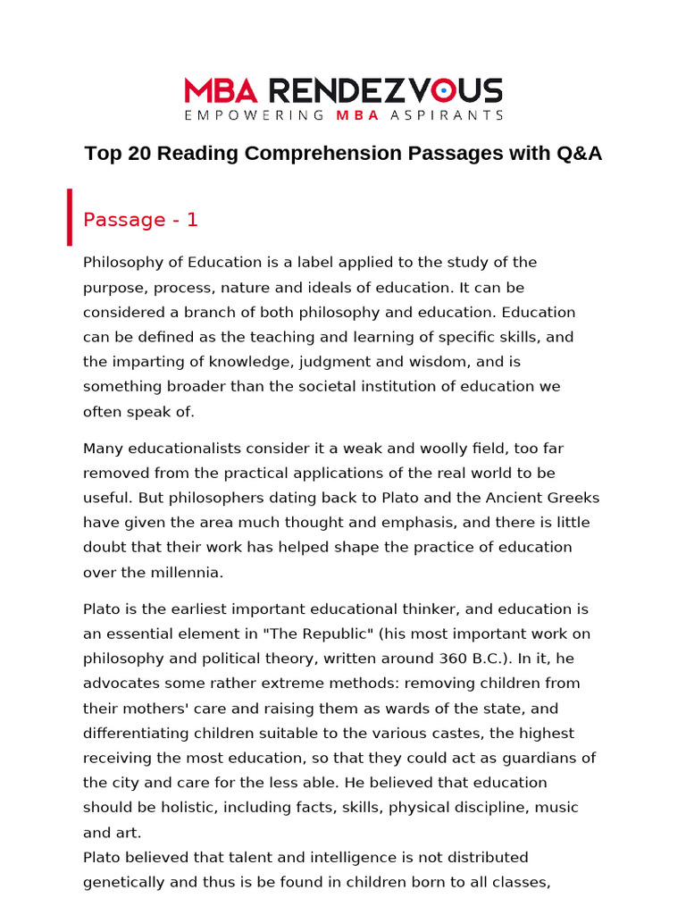 Reading Comprehension | PDF | Artificial Intelligence | Intelligence ...